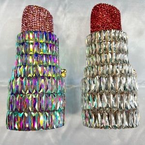 Lip Stick Crystal Handbag